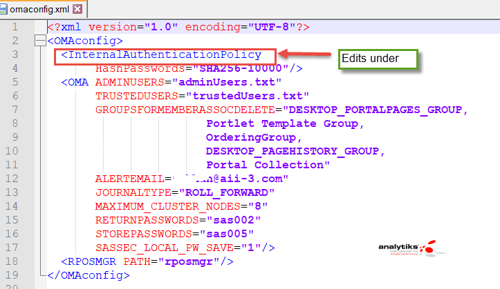 omaconfig.xml file content